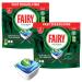 Fairy Original All in One Dishwasher Pouches Food Grease Water Stains Remover Cleaner Detergent Shiny Glasses Washing Up Liquid 14pk Pack of 2 with Welari Thank You Card | (2pack) (2x189g)