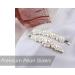 4 Piece Bridal Hair Barrettes with Artificial Pearls - Decorative Hair Pins - Buy Online on GoSupps.com