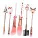 minkissy 7 Setting Powder Brush Concealer Brush Synthetic Kit Makeup Starter Brush Santa Accessories Cosmetic Tools Beauty Brush Christmas Mini Brush Face Brush Elder Make up