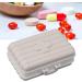 6 Compartment Mini Pill Box - Luggage Shaped Sealed Plastic Travel Pill Organizer (Beige - Buy Online on GoSupps.com