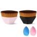 Foundation Makeup Brush 2 Pack Flat Top Kabuki Face Foundation Brush Multi-functional for Liquid, Cream or Flawless Powder Cosmetics Face Boby Brush with Portable Case(Black and Pink) Pink and Black