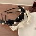 JSGHGDF Pearl Bowknot Headbands for Woman Girls Knotting Hairband for Spa Delicate Hairband for Girls Taking Photo Black - Buy Online on GoSupps.com
