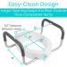 Vive Raised Toilet Seat Riser with Handles - Elderly & Handicap Grab Bar for Seniors - Easy Clean, Options for Elongated & Standard Bowls - Medical Hip Replacement Surgery Aid - Buy Online on GoSupps.com