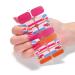 On Nail Polish Strips Glitter Starry Marble Semi Cured Gel Nail Polish Strips Gel Nail Stickers Full Nail Wraps on Nail Polish Strips Ze0235
