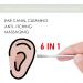 6Pcs Spiral Stainless Steel Ear Wax Removal Kit - Innovative Earwax Cleaner Tool Set with Storage Box (Black) - Buy Online on GoSupps.com