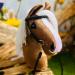 KHT aria shop hobby horsing plush horse sports toys hobby Horse trend sports dressage exercises riding without horse hobby horse from handwork size A3 A3 light brown A3