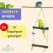 2X Double Swing Bird Swing for Budgies | Natural Wood Bird Perch | Shop Internationally - Buy Online on GoSupps.com