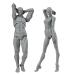 Artists Manikin Blockhead Jointed Mannequin Drawing Figures,Small Figure Model for Sketching, Painting, Drawing, Artist Male+Female Set Gray Colored Version