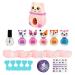Kit For Girls Kids Nail Polish Set With Nail Dryer Sticky Cartoon Nail DIY Sticker Nail Studio Decoration Birthday Age 6 12 10ML Finger Nail Kids 028 (A One Size) One Size A