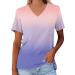 Shop Women's V/O Neckline T-Shirt Blouse - Solid Tunic Short Sleeve Tops & Sale Up to 4XL - Buy Online on GoSupps.com