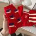 Chinese New Year Zodiac Red Girls' Socks - Lucky Spring Festival Gift - Size 1 pair-E/34-40 - Buy Online on GoSupps.com