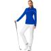 JACK SMITH Women's Golf Polo Shirt UPF 50+ Long Sleeve Zip-Up Tee Holder Athletic Top (Royal Blue, X-Large) - Buy Online on GoSupps.com