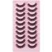 Russian Strip Lashes - Natural Fluffy Wispy D Curly 10 Pairs - Reusable Faux Mink Lashes - 15MM-02 - Buy Online on GoSupps.com
