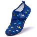 Limberun Water Shoes Kids Boys Girls Swim Aqua Sports Shoes Quick-Dry Barefoot Lightweight Pool Beach Non Slip Socks for Toddler Shoe 11-11.5 Little Kid Shark-blue