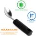 Maotrade 4-Part Easy Grip Cutlery Set | Slip-Resistant Adaptive Utensils for Arthritis Parkinson's & Disabilities | Perfect for Seniors - Black - Buy Online on GoSupps.com