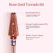 AIRSEE Tungsten Carbide Nail Drill Bit - Rose Gold Tornado Medium-M, Fast Gel Removal, 3/32 Shank, Right Hand, Salon Quality - Buy Online on GoSupps.com