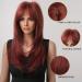 Esmee Long Straight Wine Red Wig for Women - 20 Inch Synthetic Burgundy Hair with Fringe for Daily Party Cosplay Use - Buy Online on GoSupps.com