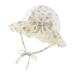 XIAOHAWANG Baby Girl Sun Hat Embroidered Flowers Toddler Bucket Hats Summer Cap for Infant Girls 0-3 Months Beige Flower