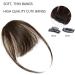 Clip in Bangs Hair Extensions Front Bangs Extensions Hair Clip on Bangs Thin Hair Bangs Clip in Hairpieces for Women (Dark Brown) - Buy Online on GoSupps.com