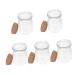 Zerodeko 5pcs Cork Glass Bottle Ordinary Glass Simple Perfume