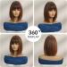 OUFEI Brown mixed Auburn Bob Wig With Bangs Short Straight Wig For Women Synthetic Hair Wigs for Daily Party Cosplay Wear Brown mixed Auburn(9059-2) - Buy Online on GoSupps.com