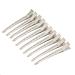 Demiawaking 10pcs Hair Clips Hair Stainless Steel Barber Cutting Clips Clamp