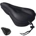 Zacro Bike Seat Cushion - Gel Padded Bike Seat Cover for Men Women Comfort, Extra Soft Exercise Bicycle Seat Compatible with Peloton, Outdoor & Indoor black Small