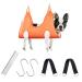 Aucenix Pet Grooming Hammock Harness for Medium Dogs, Breathable Dog Grooming Sling with 4 Hooks, Durable Dog Hammock Restraint Bag Helper for Nail Clipper and Bath Grooming(L) Orange