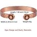 Magnetic Lymph Detox Copper Bracelets for Women - 2Pcs Lymphatic Drainage Wristbands with 3500 Gauss Magnet - Carpal Tunnel Relief - 100% Copper Cuff Bangle Jewelry Gifts - Buy Online on GoSupps.com