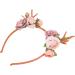 Delaman Fashionable Flower Reindeer Antlers Headband Floral Garland Crown for Party Cosplay Wedding Christmas (Dark Pink) - Buy Online on GoSupps.com
