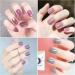DANNEASY 16 Sheets Gray Nail Wraps for Women - Solid Color Self Adhesive Nail Polish Strips with Nail File and Cuticle Stick - Buy Online on GoSupps.com