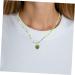 Yardenfun Colorful Heart Pendant Ladies Necklaces Bride Necklace Beads Necklaces Thick Chain Beaded Women's As Shown 1 49X2CM - Buy Online on GoSupps.com