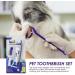 Toothbrush and Toothpaste Cat Fingerbrush Toothpaste Set Pet Store Hospital Shelter Teeth Care Kit for Fresh Breath for Puppies - Buy Online on GoSupps.com