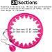 Skayddb Weighted Smart Hoola Hoop - 24 Sections, Detachable - Pink - For Adults and Children - Buy Online on GoSupps.com