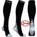 Compression Socks for Men & Women - (2 Pairs) Graduated Athletic Fit for Recovery, Running, Nurses - Boost Stamina & Circulation - Black & Grey - L-XL - Buy Online on GoSupps.com
