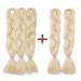 Silk-Co Braids Extensions 60cm KanCalon Kunsthaar for braid 5 pieces of Braids Hair Crochet Hair For Jumbo Braids Box Braid Twist braid hair extension Bleich blonde 60 cm bleaching blonde
