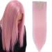 Clip in Extensions Hair Extension Hairpiece 8 Wefts like real hair straight Light Pink 26"(66cm)-140g