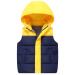 Happy Cherry Boys' Girls' Gilets Kids Waistcoat Toddlers Winter Warm Puffer Vest Jackets Lightweight Water Resistant Hoodie Gilets Windproof Down Vest 3-13 Years 6-7 Years 02-Blue