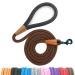 Lynxking tow lines for dogs dog linen retrieverenverlein Gleine Zugleine for small medium-sized large dogs (brown carabiner hook 1.3cm x 180cm) carabiner hook 1.3cm x 180cm Brown