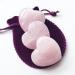 Polar Jade Puffy Heart Set - Hand-Carved Rose Quartz for Chakra Healing Meditation & Decoration | 3-Piece Set - Buy Online on GoSupps.com