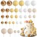 Astaron 32 pieces of Tortendeko balls cake topper mini balloons cake rabbit for wedding party baby party birthday cake (yellow gold) yellow gold