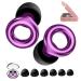 Ear Plugs for Noise Reduction Soft Silicone Hearing Protection Ear Plugs for Reusable Earplugs for Sleeping Concert Study Party 6 Size Eartips with Small Box(Purple)