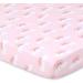 Peanutshell Fitted Pack n Play Mini Crib Sheets for Baby Girls | Pink Unicorn & Rainbow | 2 Pack Set - Buy Online on GoSupps.com