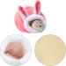 Jagowa 1PCS Hamster Hedgehog Bed Nest Pet Bed Cute Winter House Warm Sleeping for Small Animals (Grey Pink) - Buy Online on GoSupps.com