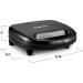 Elite Gourmet EWM-2207 Electric Non-Stick Belgian Waffle Maker | PFOA-Free | 2-Slice Black Iron for Breakfast, Sandwiches, Snacks, Burgers - Buy Online on GoSupps.com