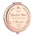 Zzbakress Mom Birthday Gifts for Mom  I Love You Mom Compact Mirror Gifts for Mom Birthday Gifts for Mom from Daughter Meaningful Gift Ideas Presents for Mom (Rose Gold)