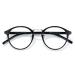 Cyxus Nerd Glasses Round Blue Light Glasses for Women Men Reduce Eye Strain UV Blocking for Computer Screen(8065T01 Black) 01-black
