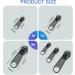 Ryaupy 12Pcs Metal Zipper Slider Replacement Universal Instant Repair Zipper for Jackets Pockets Tents Luggage & Sleeping Bags 3 Sizes in Black - Buy Online on GoSupps.com