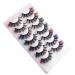 minkissy 7 Pairs False Lashes Cosplay Lashes Lash Extension Lash Clusters Cosmetic Lashes Colored Lashes Color Lashes Fake Lashes Individual Lashes Chemical Fiber