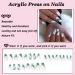 Square Press On Nails: Short & Medium French Acrylic Full Cover False Nails for Women and Girls - Set of 21 - Buy Online on GoSupps.com